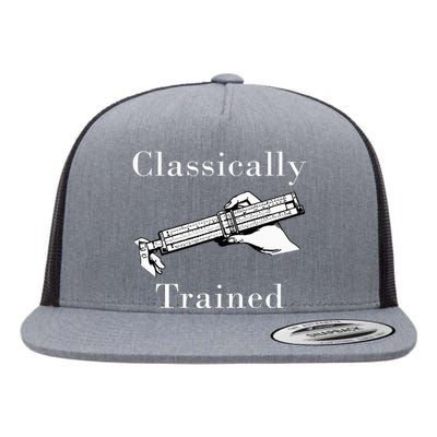 Classically Trained Mechanical Analog Calculator Slide Rule Flat Bill Trucker Hat