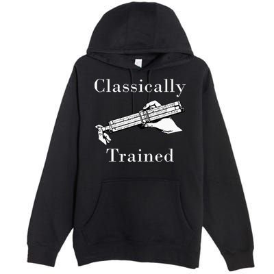 Classically Trained Mechanical Analog Calculator Slide Rule Premium Pullover Hoodie