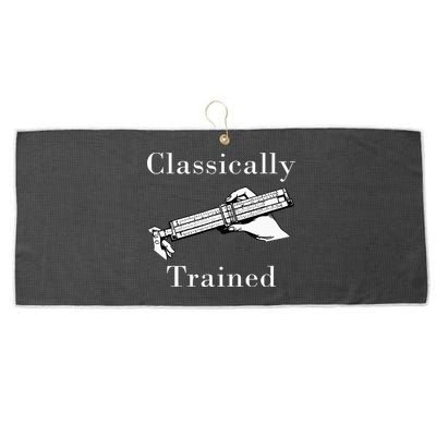Classically Trained Mechanical Analog Calculator Slide Rule Large Microfiber Waffle Golf Towel