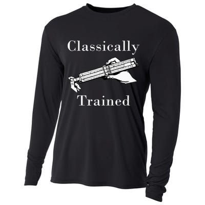 Classically Trained Mechanical Analog Calculator Slide Rule Cooling Performance Long Sleeve Crew