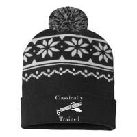 Classically Trained Mechanical Analog Calculator Slide Rule USA-Made Snowflake Beanie