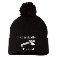 Classically Trained Mechanical Analog Calculator Slide Rule Pom Pom 12in Knit Beanie