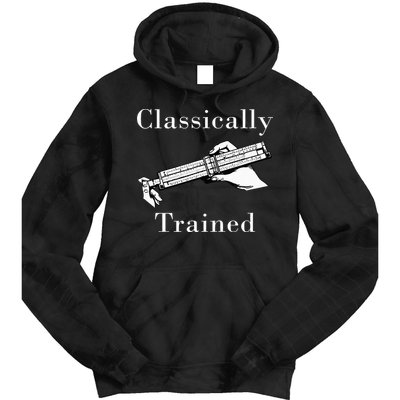 Classically Trained Mechanical Analog Calculator Slide Rule Tie Dye Hoodie