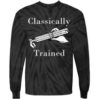 Classically Trained Mechanical Analog Calculator Slide Rule Tie-Dye Long Sleeve Shirt