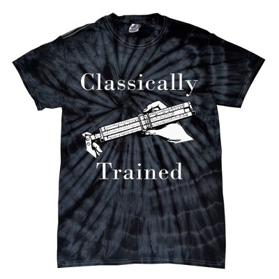 Classically Trained Mechanical Analog Calculator Slide Rule Tie-Dye T-Shirt