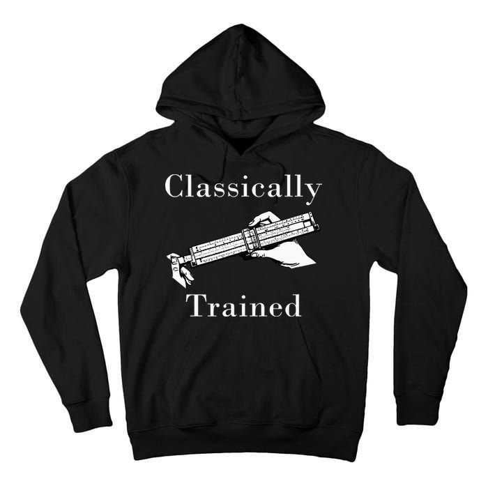Classically Trained Mechanical Analog Calculator Slide Rule Tall Hoodie