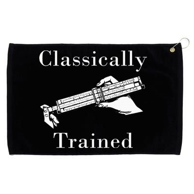 Classically Trained Mechanical Analog Calculator Slide Rule Grommeted Golf Towel