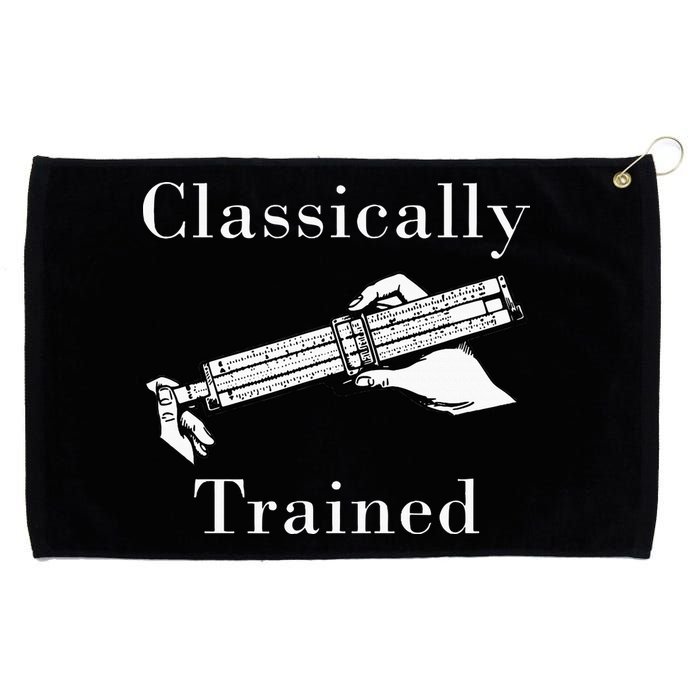 Classically Trained Mechanical Analog Calculator Slide Rule Grommeted Golf Towel