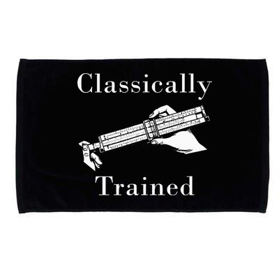 Classically Trained Mechanical Analog Calculator Slide Rule Microfiber Hand Towel