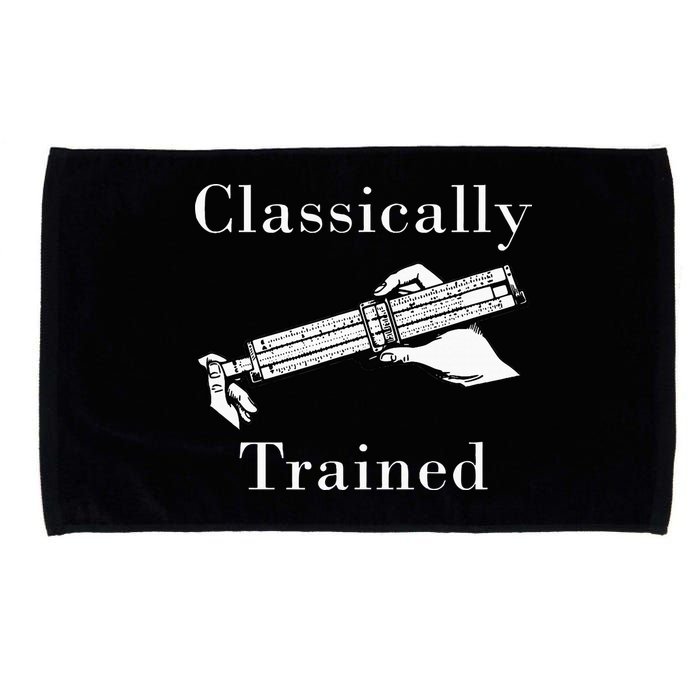 Classically Trained Mechanical Analog Calculator Slide Rule Microfiber Hand Towel