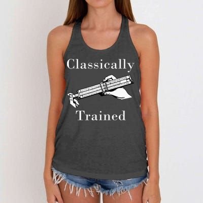 Classically Trained Mechanical Analog Calculator Slide Rule Women's Knotted Racerback Tank