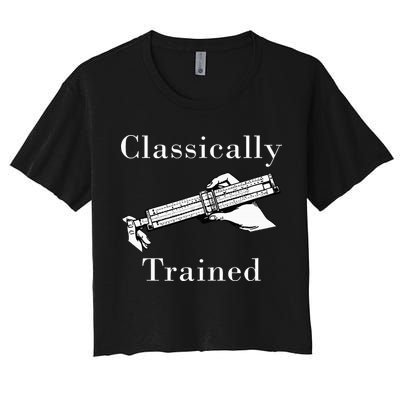 Classically Trained Mechanical Analog Calculator Slide Rule Crop Top