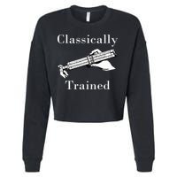 Classically Trained Mechanical Analog Calculator Slide Rule Cropped Pullover Crew