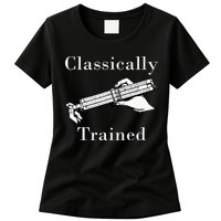 Classically Trained Mechanical Analog Calculator Slide Rule Womens T-Shirt