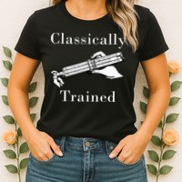 Classically Trained Mechanical Analog Calculator Slide Rule Womens T-Shirt