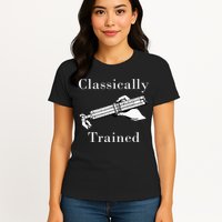 Classically Trained Mechanical Analog Calculator Slide Rule Womens T-Shirt
