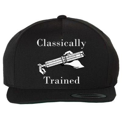 Classically Trained Mechanical Analog Calculator Slide Rule Wool Snapback Cap