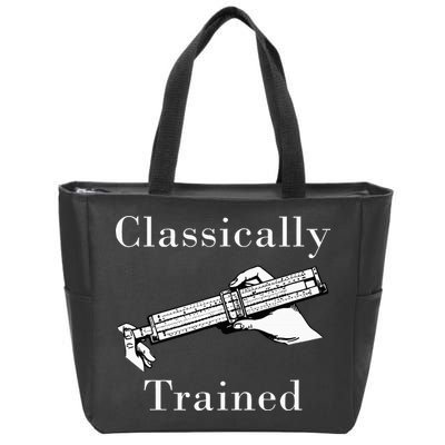 Classically Trained Mechanical Analog Calculator Slide Rule Zip Tote Bag