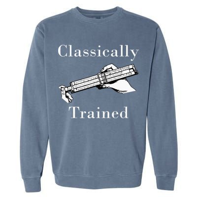 Classically Trained Mechanical Analog Calculator Slide Rule Garment-Dyed Sweatshirt