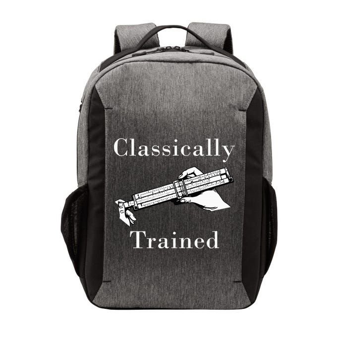 Classically Trained Mechanical Analog Calculator Slide Rule Vector Backpack