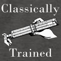 Classically Trained Mechanical Analog Calculator Slide Rule Vector Backpack
