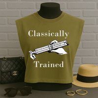 Classically Trained Mechanical Analog Calculator Slide Rule Garment-Dyed Women's Muscle Tee