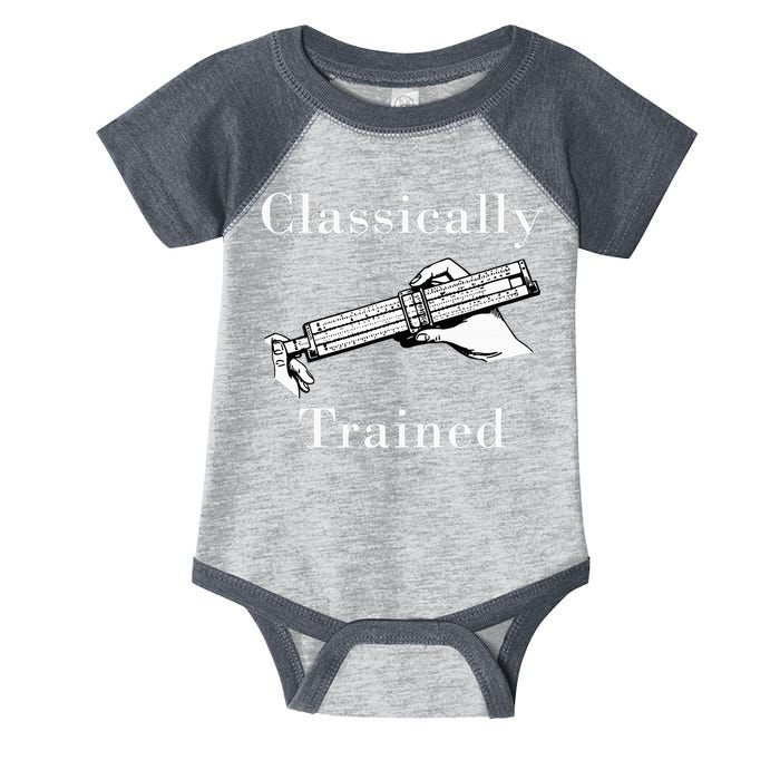 Classically Trained Mechanical Analog Calculator Slide Rule Infant Baby Jersey Bodysuit