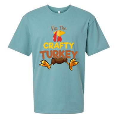 Crafty Turkey Matching Family Group Thanksgiving Gifts  Sueded Cloud Jersey T-Shirt