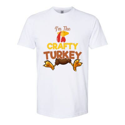 Crafty Turkey Matching Family Group Thanksgiving Gifts  Softstyle® CVC T-Shirt