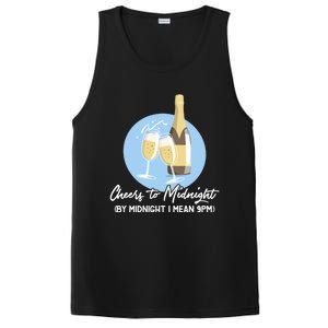 Cheers To Midnight By Midnight I Mean 9pm Cool Gift PosiCharge Competitor Tank