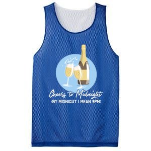 Cheers To Midnight By Midnight I Mean 9pm Cool Gift Mesh Reversible Basketball Jersey Tank