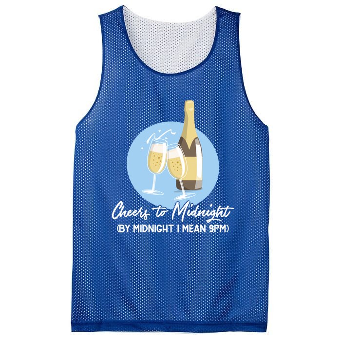 Cheers To Midnight By Midnight I Mean 9pm Cool Gift Mesh Reversible Basketball Jersey Tank