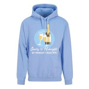 Cheers To Midnight By Midnight I Mean 9pm Cool Gift Unisex Surf Hoodie