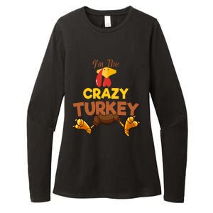 Crazy Turkey Matching Family Group Thanksgiving Gifts  Womens CVC Long Sleeve Shirt