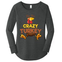 Crazy Turkey Matching Family Group Thanksgiving Gifts  Women's Perfect Tri Tunic Long Sleeve Shirt