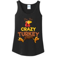 Crazy Turkey Matching Family Group Thanksgiving Gifts  Ladies Essential Tank