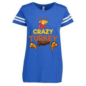 Crazy Turkey Matching Family Group Thanksgiving Gifts  Enza Ladies Jersey Football T-Shirt