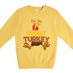 Cuddly Turkey Matching Family Group Thanksgiving Gifts  Premium Crewneck Sweatshirt