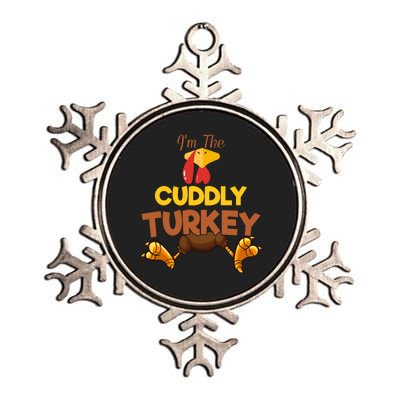 Cuddly Turkey Matching Family Group Thanksgiving Gifts  Metallic Star Ornament