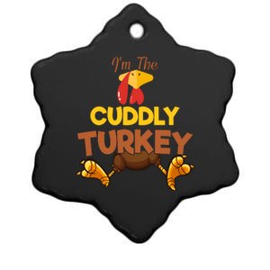 Cuddly Turkey Matching Family Group Thanksgiving Gifts  Ceramic Star Ornament