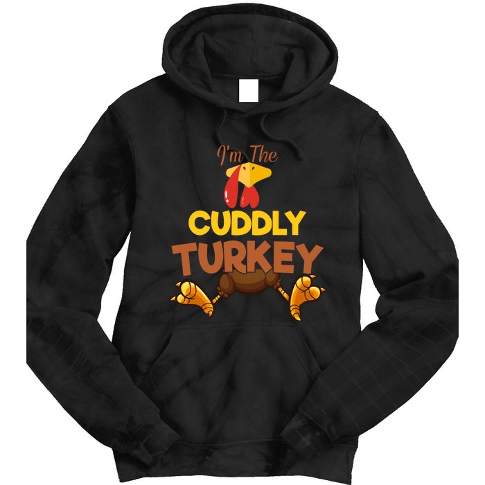 Cuddly Turkey Matching Family Group Thanksgiving Gifts  Tie Dye Hoodie