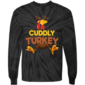 Cuddly Turkey Matching Family Group Thanksgiving Gifts  Tie-Dye Long Sleeve Shirt