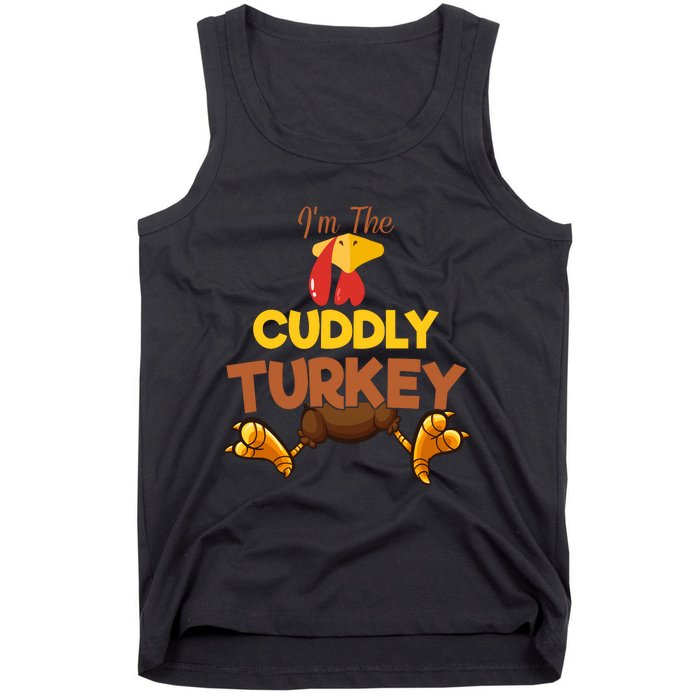 Cuddly Turkey Matching Family Group Thanksgiving Gifts  Tank Top