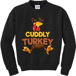 Cuddly Turkey Matching Family Group Thanksgiving Gifts  Kids Sweatshirt