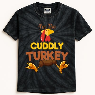 Cuddly Turkey Matching Family Group Thanksgiving Gifts  Kids Tie-Dye T-Shirt