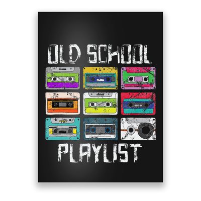 Cassette Tape Music Retro 80s Playlist Poster