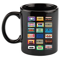 Cassette Tapes Mixtapes 1980s 1990s Radio Music 11oz C Handle Ceramic Mug