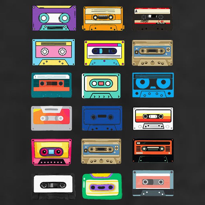 Cassette Tapes Mixtapes 1980s 1990s Radio Music 11oz C Handle Ceramic Mug