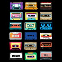 Cassette Tapes Mixtapes 1980s 1990s Radio Music Drawstring Bag