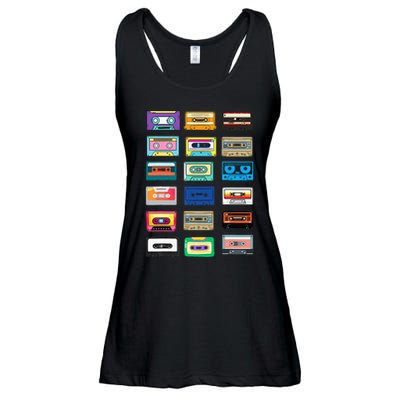 Cassette Tapes Mixtapes 1980s 1990s Radio Music Ladies Essential Flowy Tank